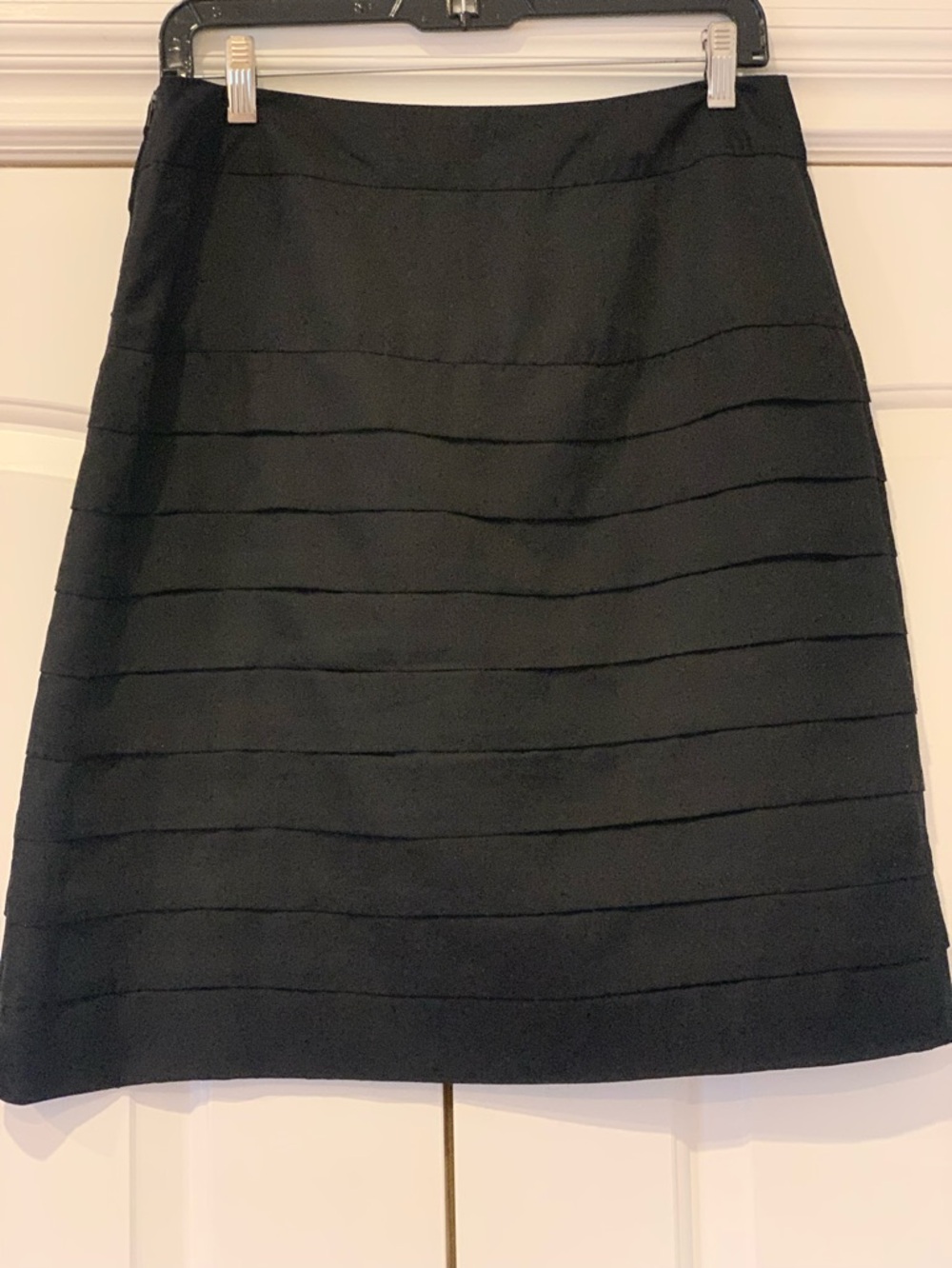 Calvin Klein Black Tiered A-Line Skirt